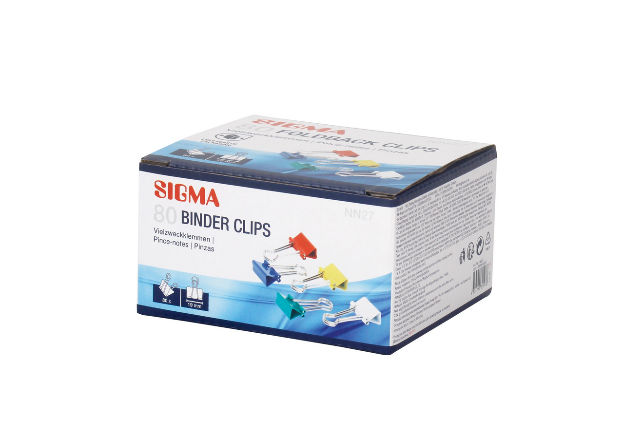 SIGMA Klipy 19 mm mix barev 80 ks