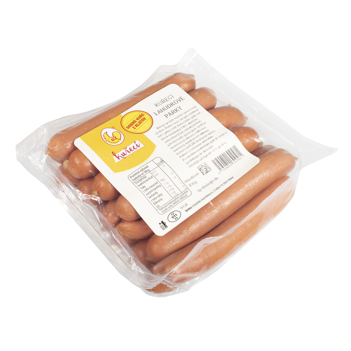 DZ KLATOVY Párky kuřecí lahůdkové chlaz. 850 g