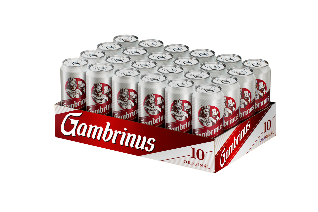 Gambrinus Original 10 pivo 24 x 500 ml plech