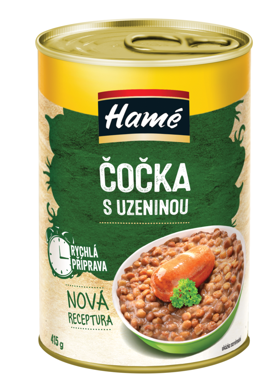 Hamé Čočka s uzeninou hotové jídlo 4 x 415 g