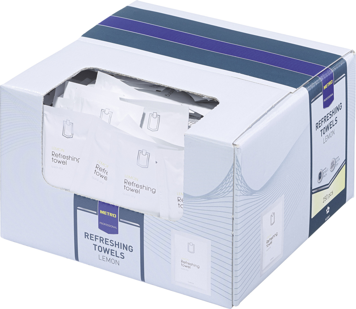 METRO PROFESSIONAL Ubrousky vlhčené Citron 250 x 1 ks