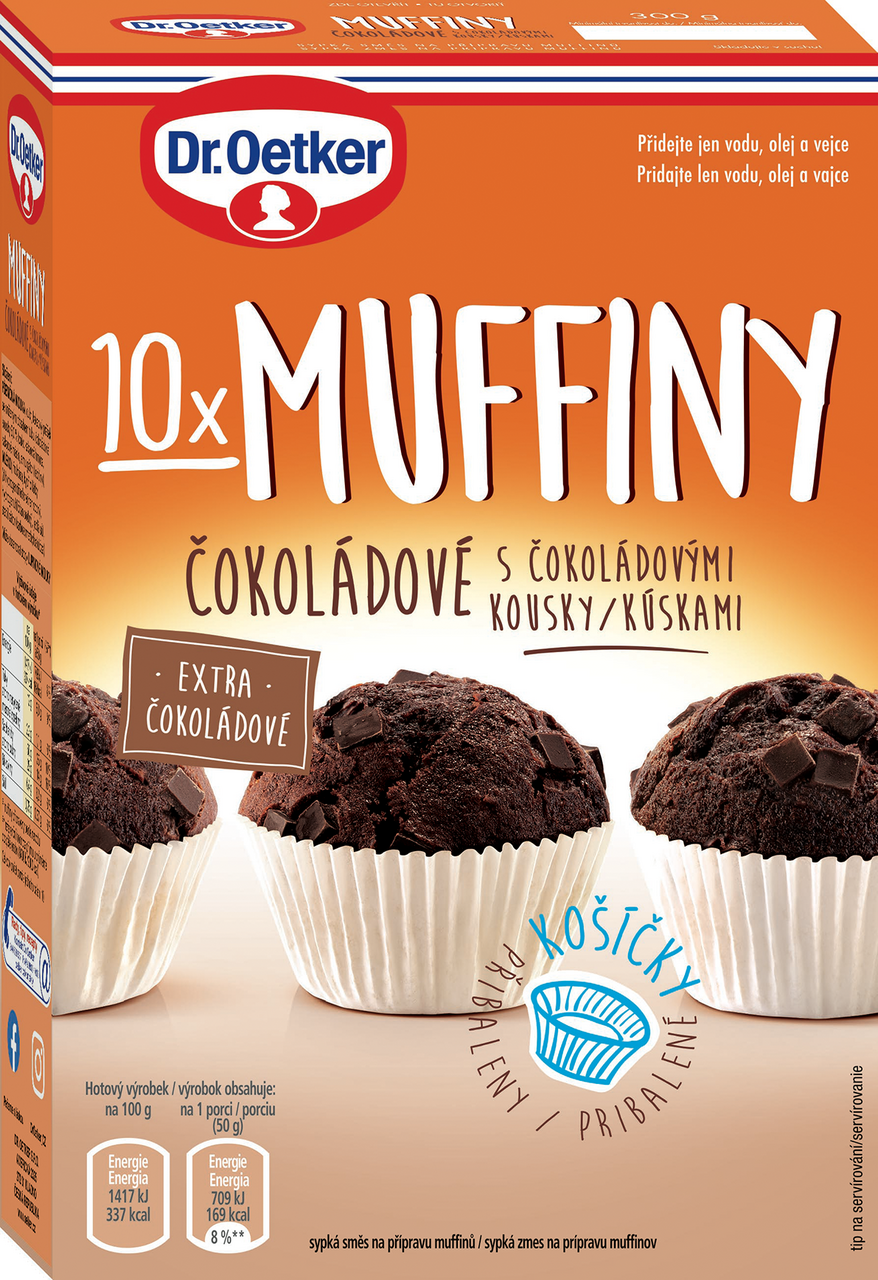 Dr. Oetker Muffiny čokoládové směs na přípravu těsta 4 x 300 g