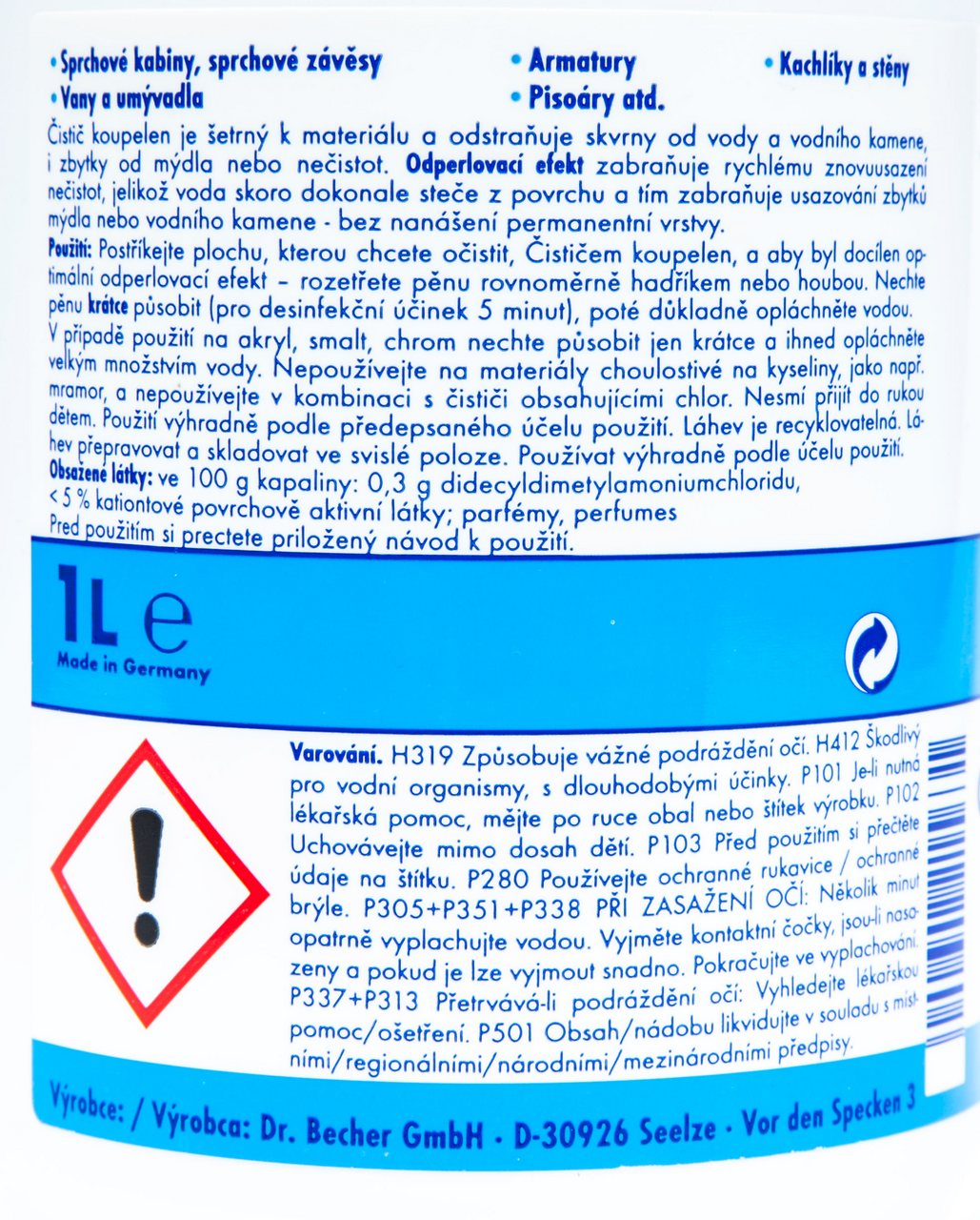 BECHER Čistič koupelen 1 l
