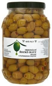 HERMES Olivy zelené s paprikovou pastou chlaz. 3 kg