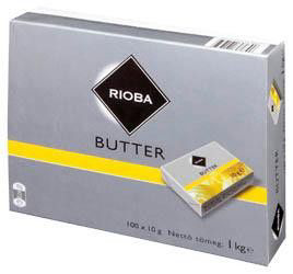 RIOBA Máslo porce v alobalu chlaz. 100 x 10 g
