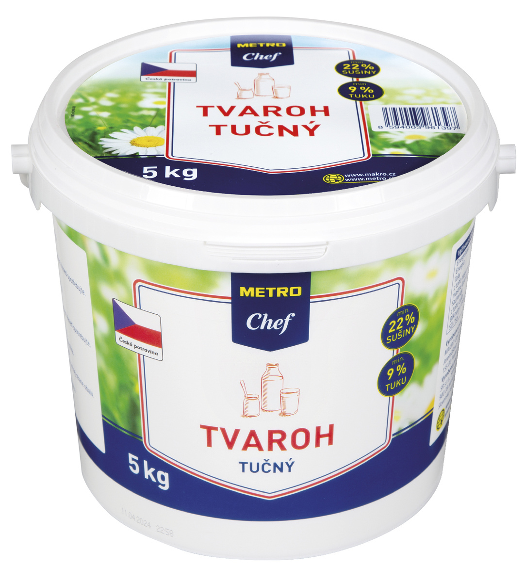 METRO Chef Tvaroh tučný 22 % chlaz. 5 kg