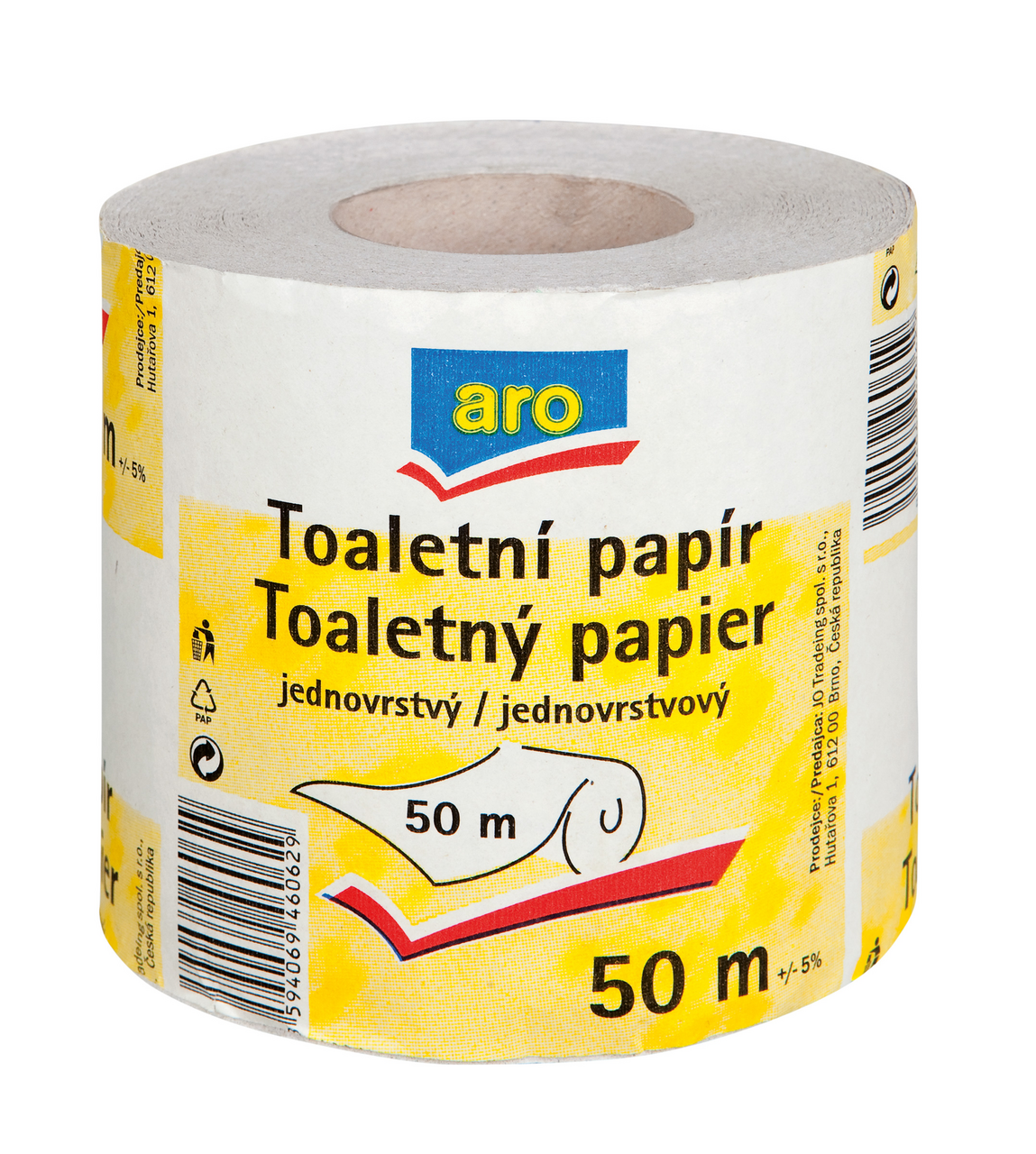 aro Toaletní papír recyklovaný 1vrstvý 50 m 32 ks