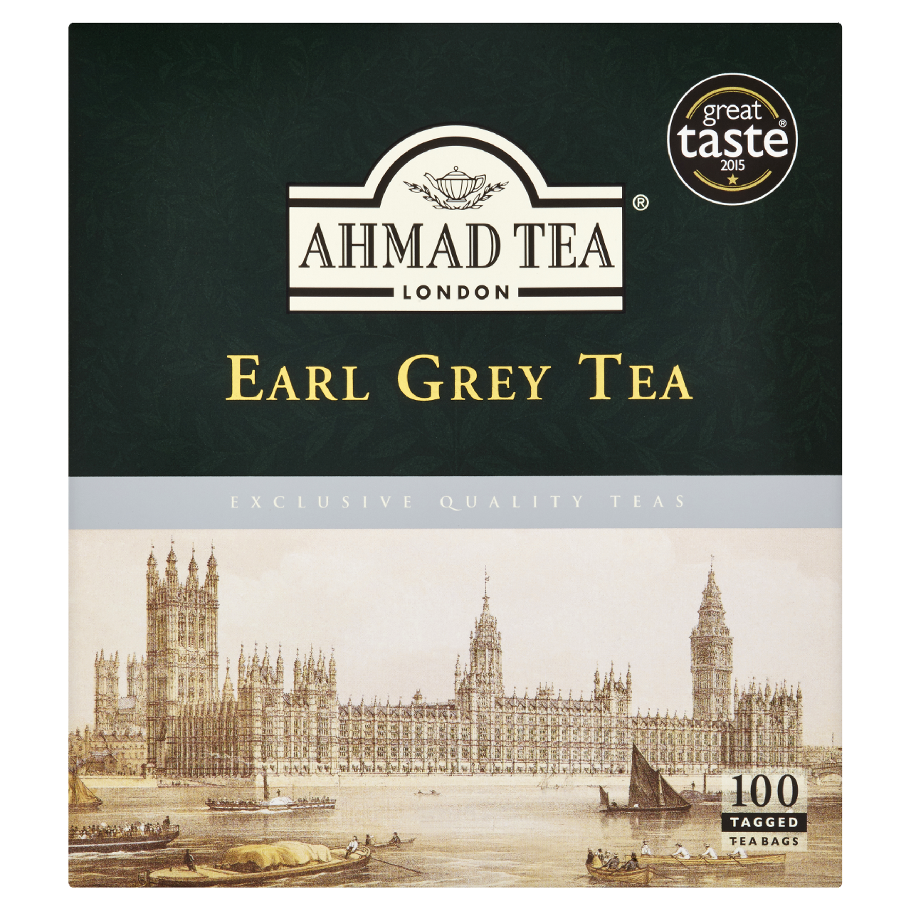 AHMAD TEA Earl Grey černý čaj s úvazkem 100 x 2 g