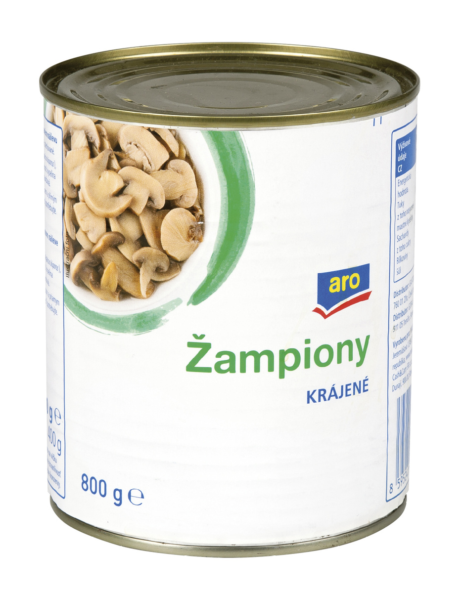 aro Žampiony krájené 6 x 800 g