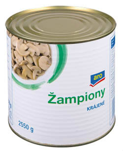 aro Žampiony krájené 2550 g