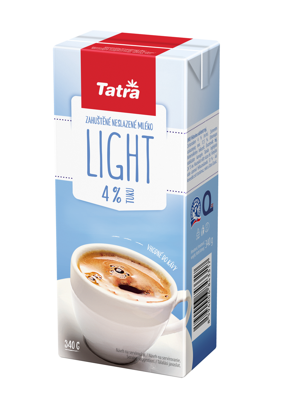 Tatra Light Mléko zahuštěné neslazené 4 % chlaz. 12 x 340 g
