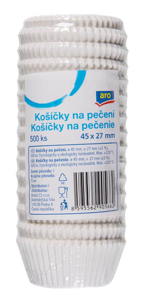 aro Košíčky cukrářské na pečení 45 x 27 mm 500 ks