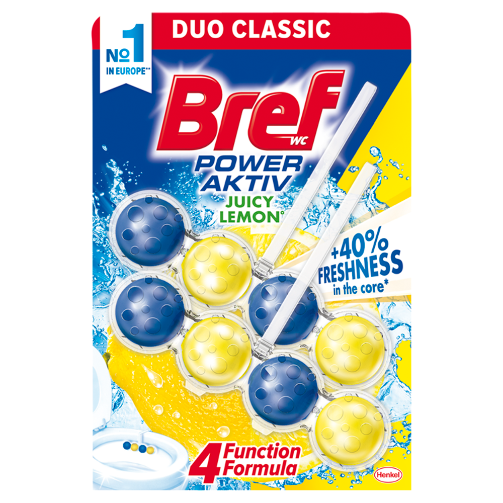 Bref WC Power Aktiv blok juicy lemon 2 x 50 g