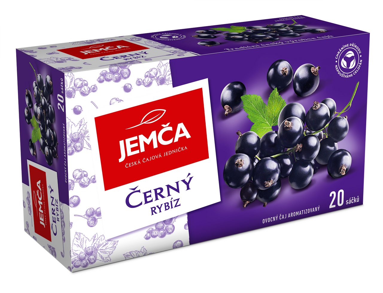 JEMČA Čaj černý rybíz 6 x 40 g