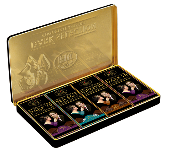 Kolekce hořkých čokolád 120 g plech
