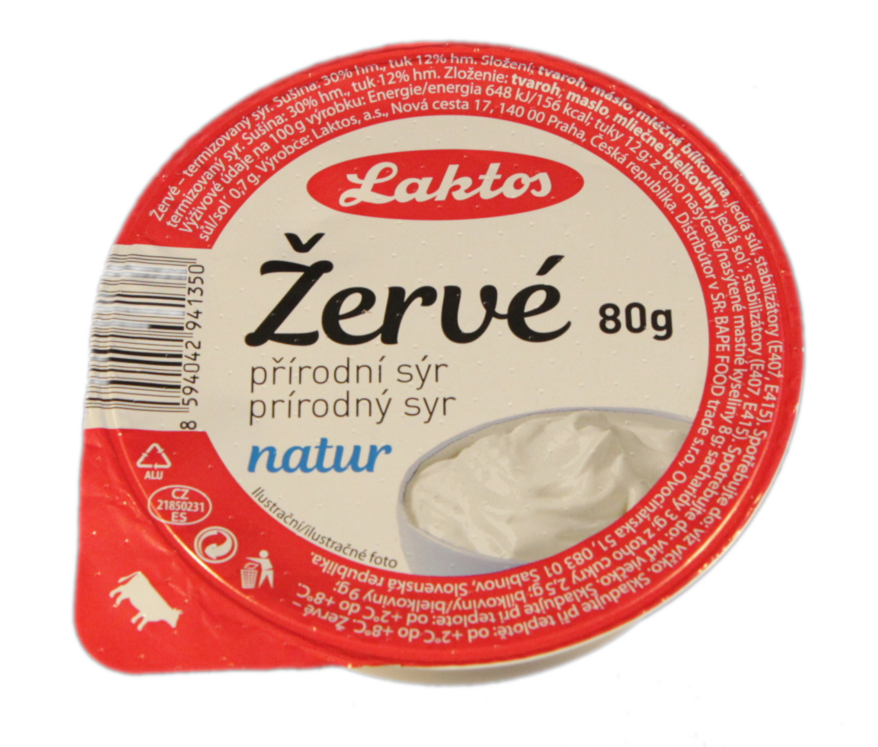 LAKTOS Žervé Natur chlaz. 80 g