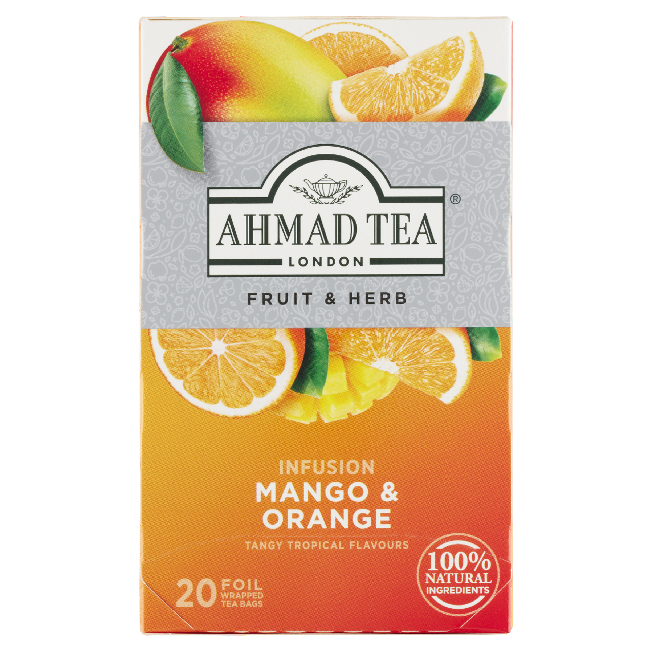 AHMAD TEA Fruit&Herb Infusion Ovocno-bylinná směs mango&pomeranč 20 x 2 g