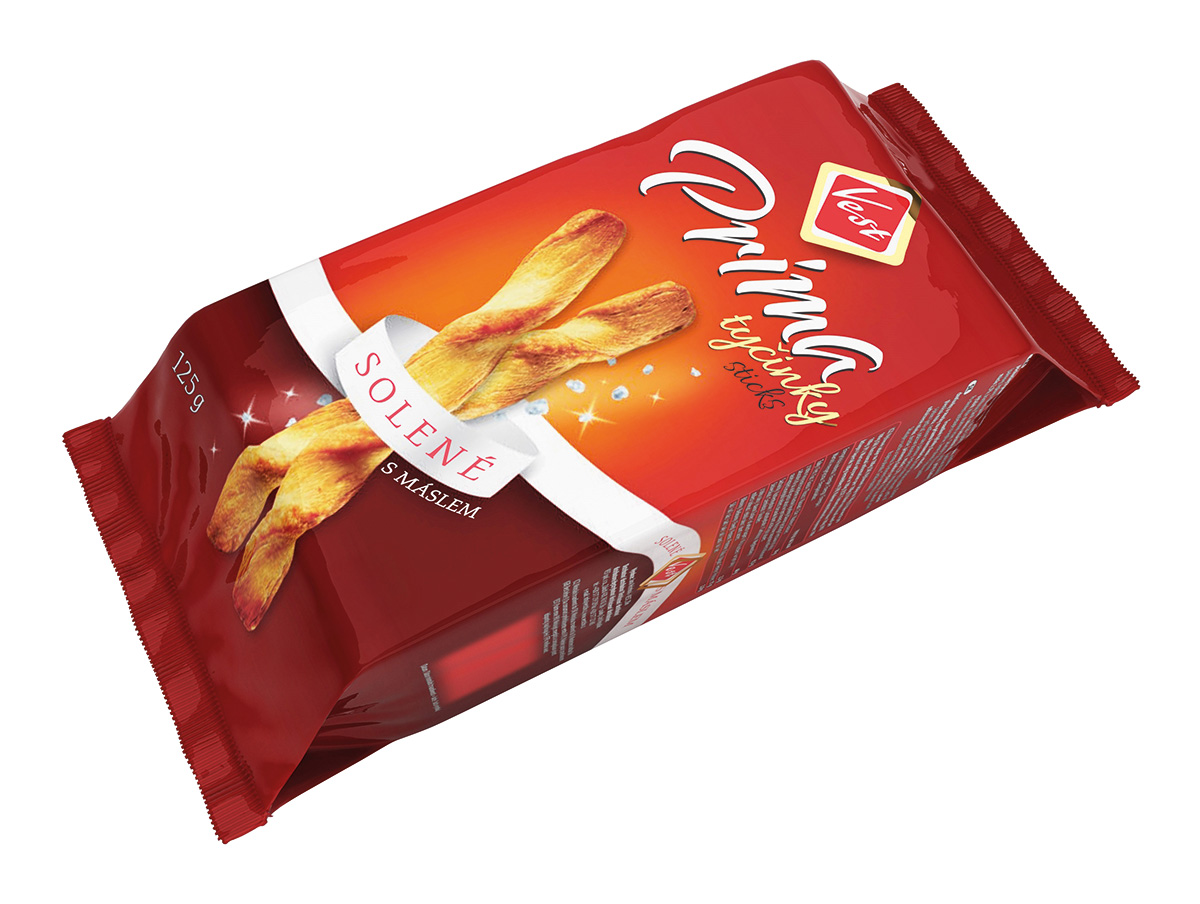 Prima Tyčinky solené 125 g