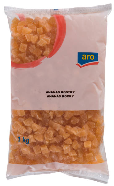 aro Ananas proslazený kostky 1 kg 