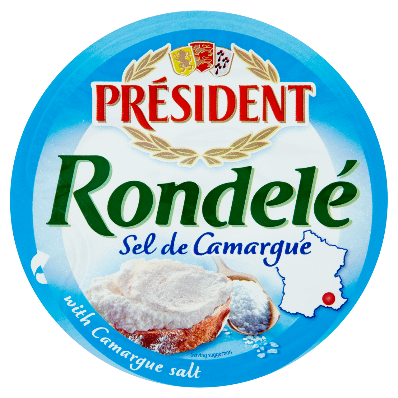 PRÉSIDENT Rondelé sel de Camargue Sýr přírodní se solí chlaz. 3 x 100 g