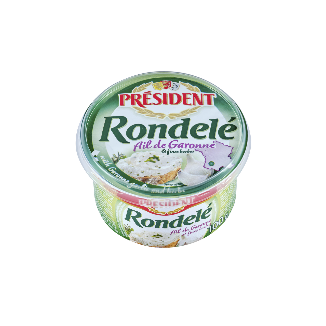 PRÉSIDENT Rondelé česnek bylinky chlaz. 3 x 100 g