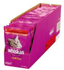 WHISKAS HOVĚZÍ+KRŮTÍ 24X100G 24x
