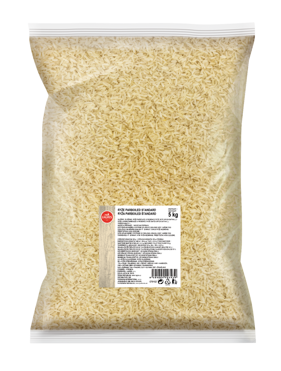 LAGRIS Rýže dlouhozrnná Parboiled Standard 5 kg