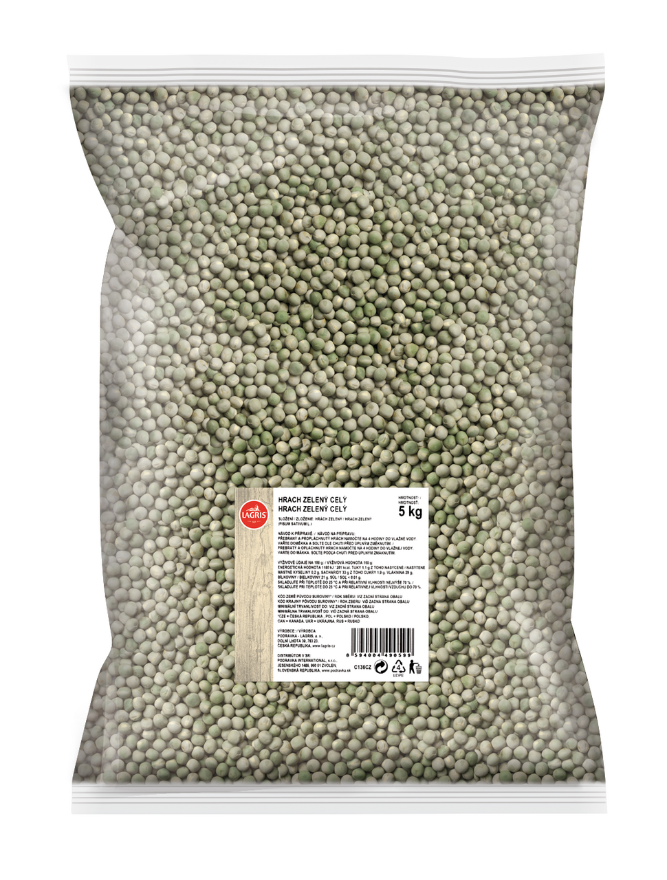 LAGRIS Hrách zelený celý 5 kg