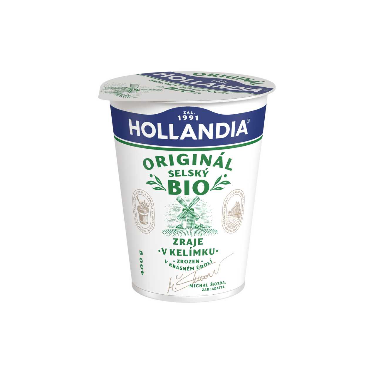 HOLLANDIA Selský jogurt bílý 3,9 % tuku BIO chlaz. 400 g