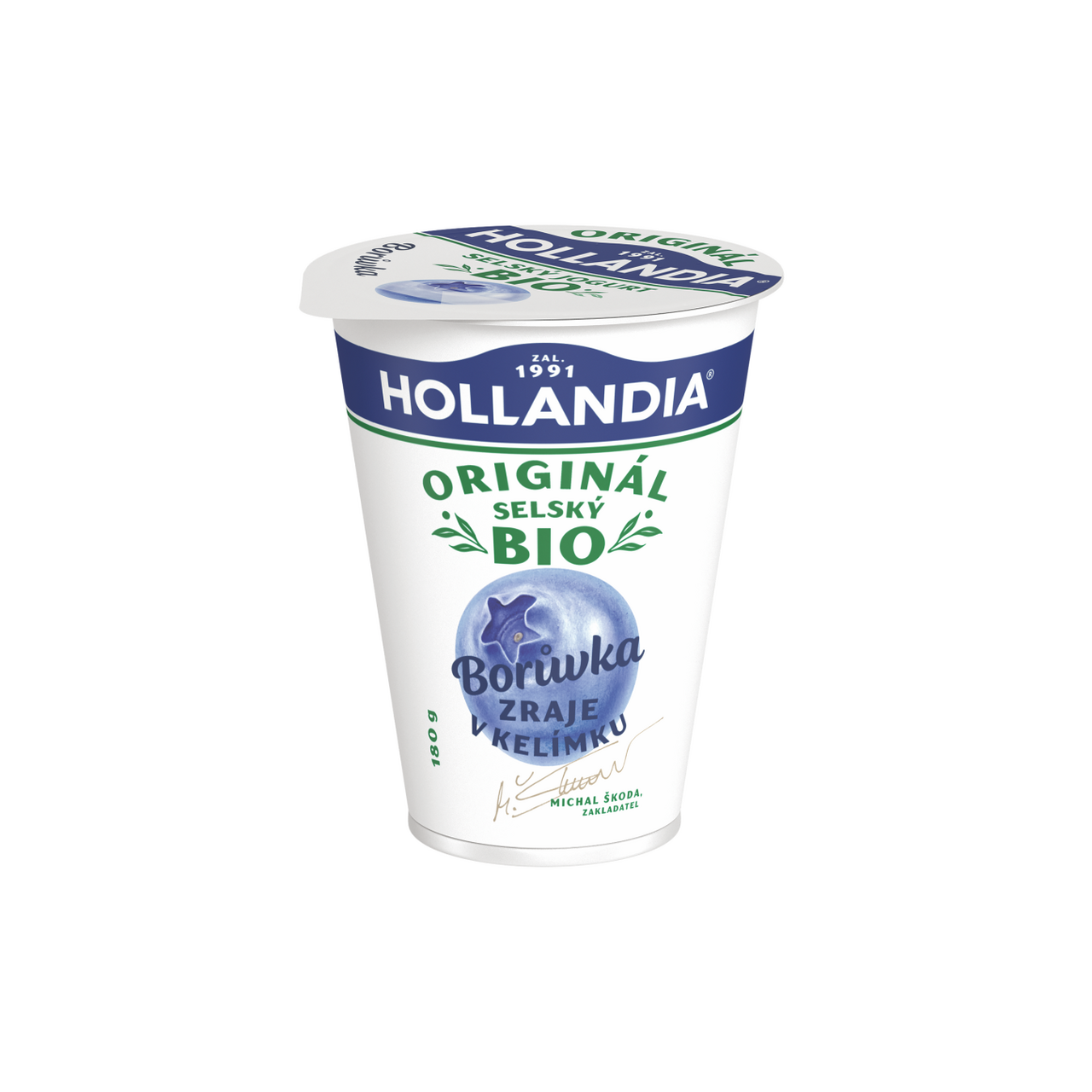 HOLLANDIA Selský jogurt borůvka BIO chlaz. 180 g