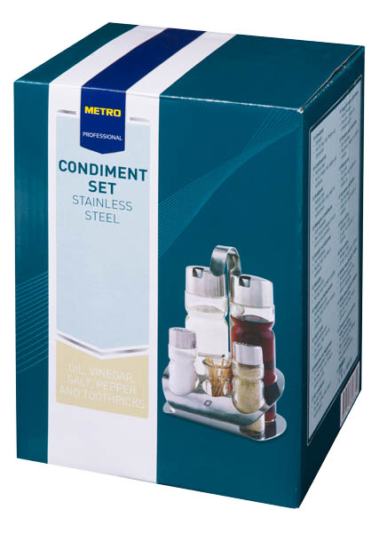 METRO PROFESSIONAL Basic Menážka (olej, ocet, sůl, pepř a párátka) 1 ks
