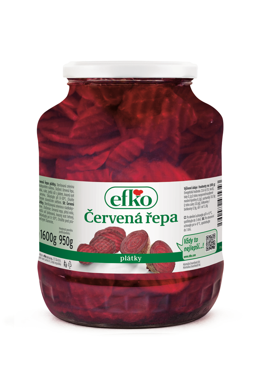 efko Řepa červená plátky vlnky 1,7 l