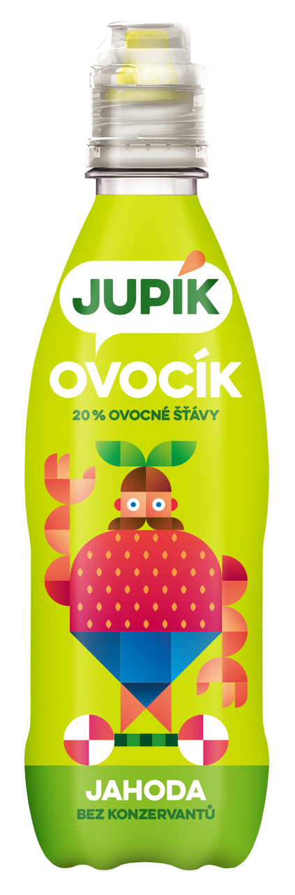 Jupík Jahoda ovocný nápoj 12 x 330 ml