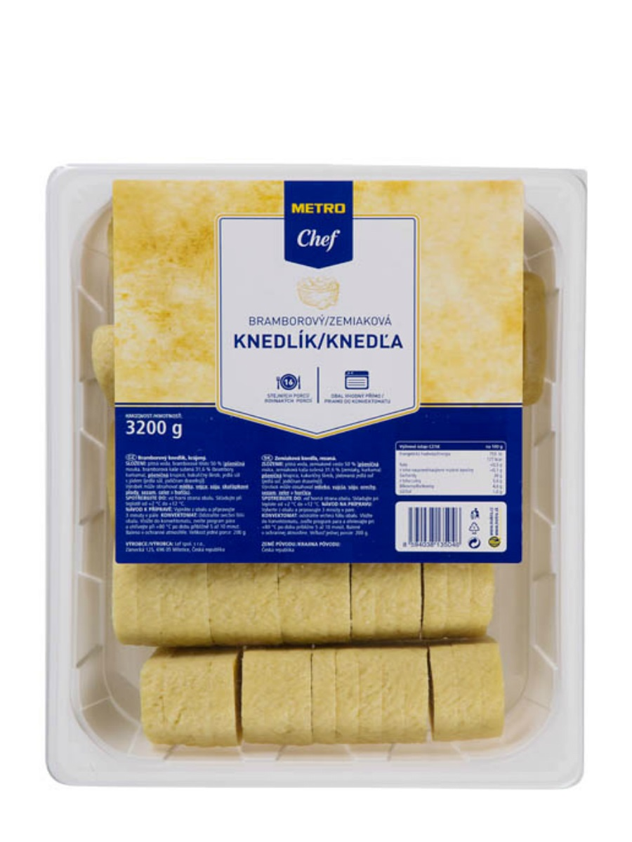 METRO Chef Knedlík bramborový krájený chlaz. 3,2 kg