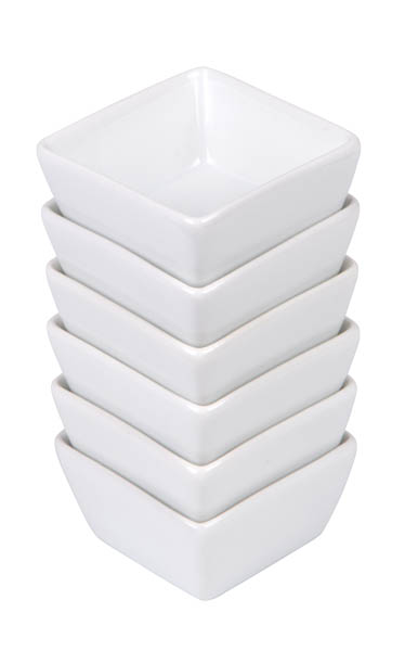 METRO PROFESSIONAL Miska 6 x 6 cm VILO porcelán bílá 6 ks