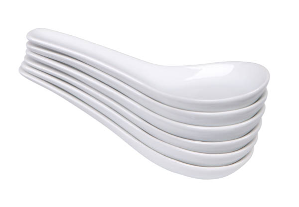 METRO PROFESSIONAL Lžička VILO porcelán bílá 6 ks