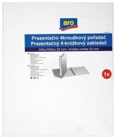 aro Pořadač prezentační 4-kroužkový A4 25 mm bílý 1 ks