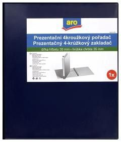 aro Pořadač prezentační 4-kroužkový A4 35 mm modrý 1 ks