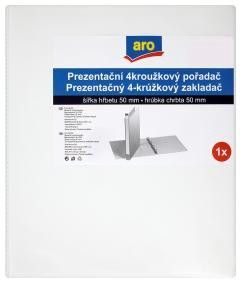 aro Pořadač prezentační 4kroužkový A4 50 mm bílý 1 ks