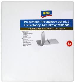 aro Pořadač prezentační 4kroužkový A4 60 mm bílý 1 ks