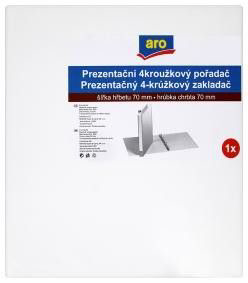 aro Pořadač prezentační 4kroužkový A4 70 mm bílý 1 ks