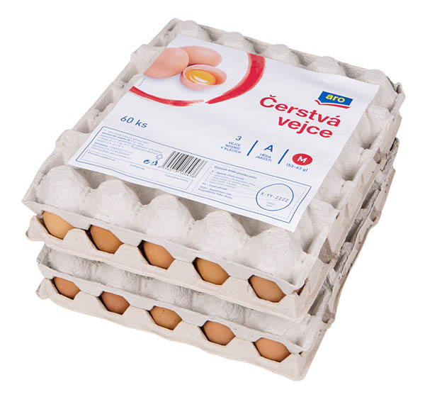 aro Vejce čerstvá vel. M chlaz. 60 ks