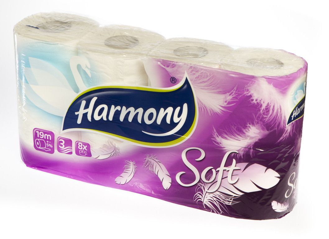 HARMONY Soft Toaletní papír 3vrstvý 17 m 8 ks