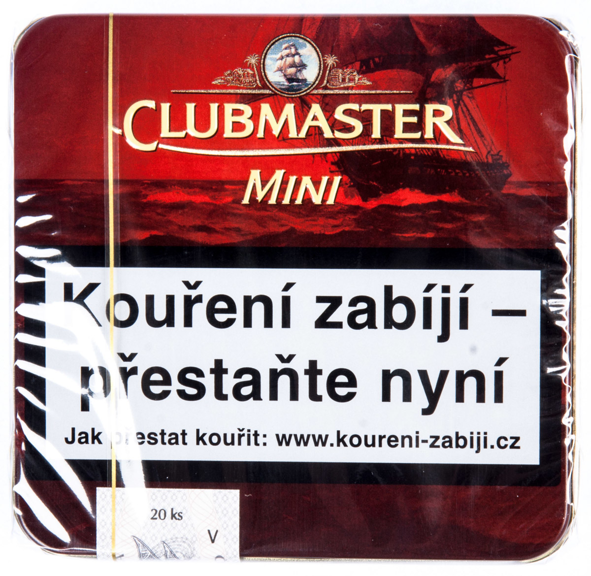 CLUBMASTER Mini Red Q/R doutníky 20 ks