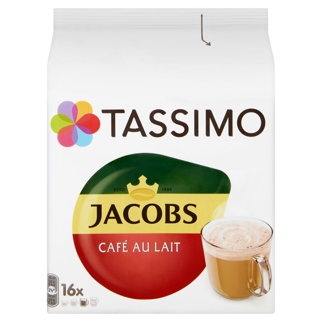 TASSIMO JACOBS Cafe Au Lait 16 x 11,5 g kapsle