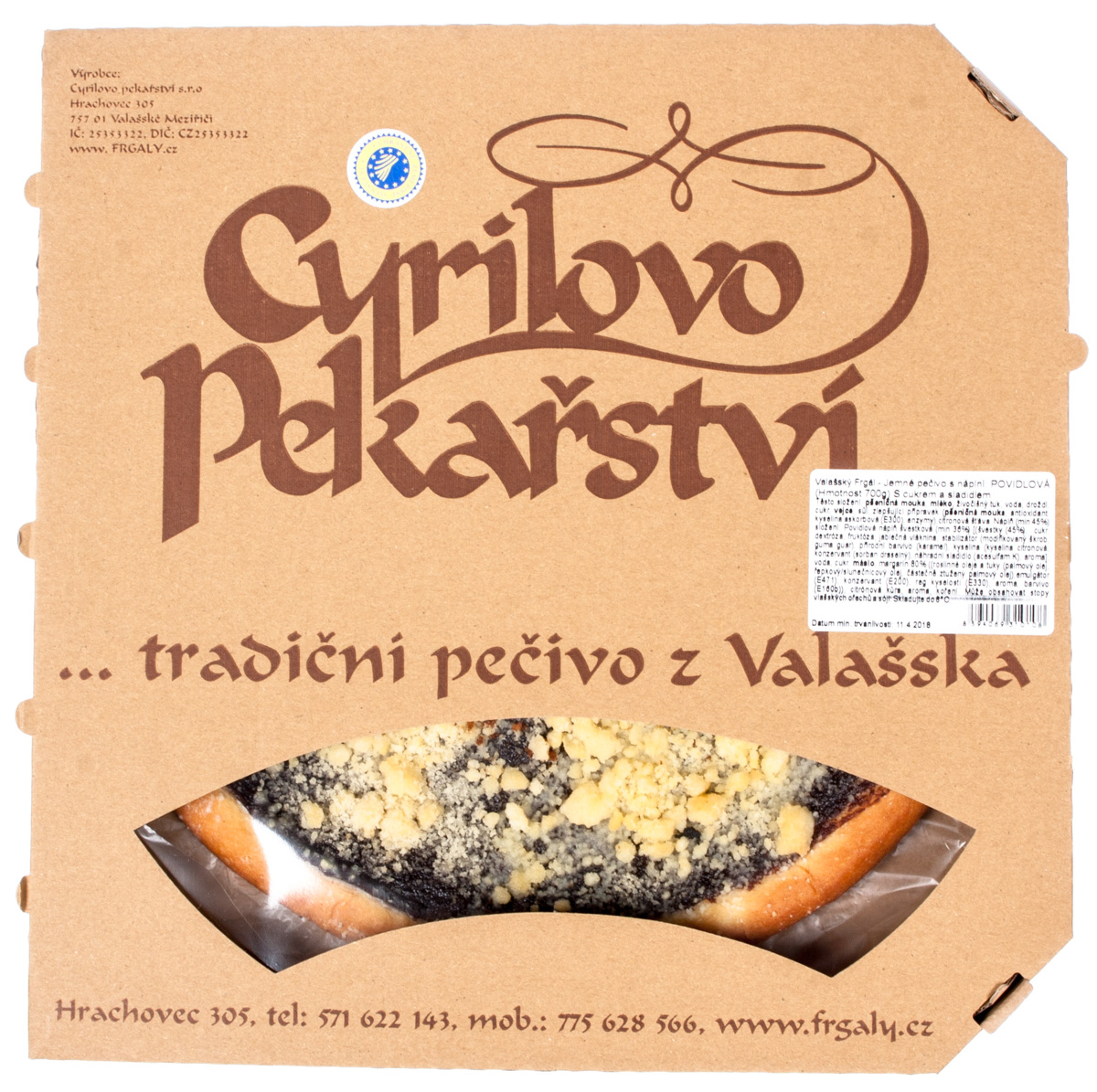 CYRILOVO PEKAŘSTVÍ Valašský frgál povidlový 700 g