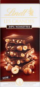 Lindt Les Grandes Dark Hazelnut čokoláda 150 g