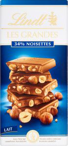 Lindt Les Grandes Milk Hazelnut čokoláda 150 g