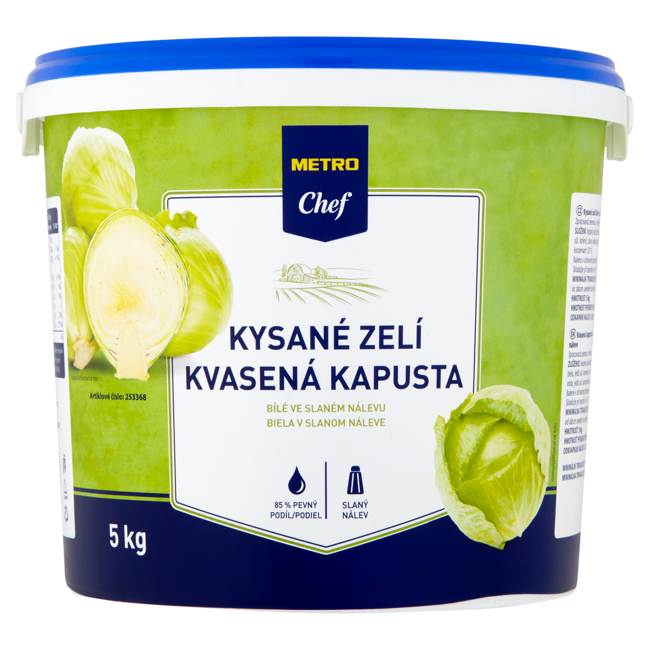 METRO Chef Zelí kysané bílé SK 85% 5 kg kbelík