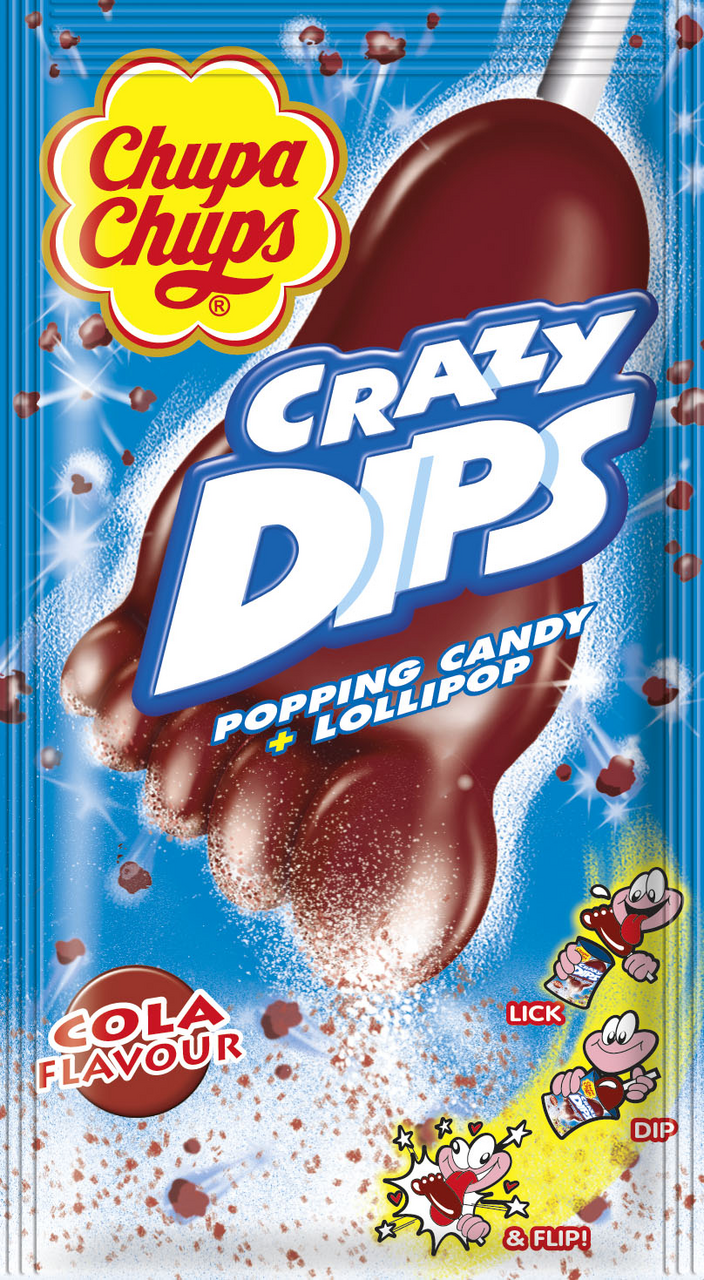 Chupa Chups Crazy Dips Cola lízátko 24 x 14 g